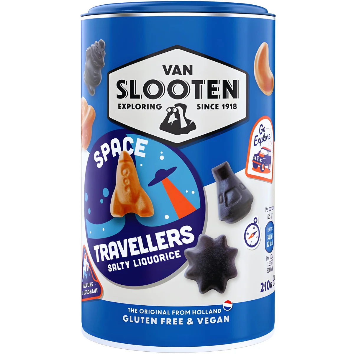 Liquorice Candy VAN SLOOTEN SPACE TRAVELERS, 210g photo