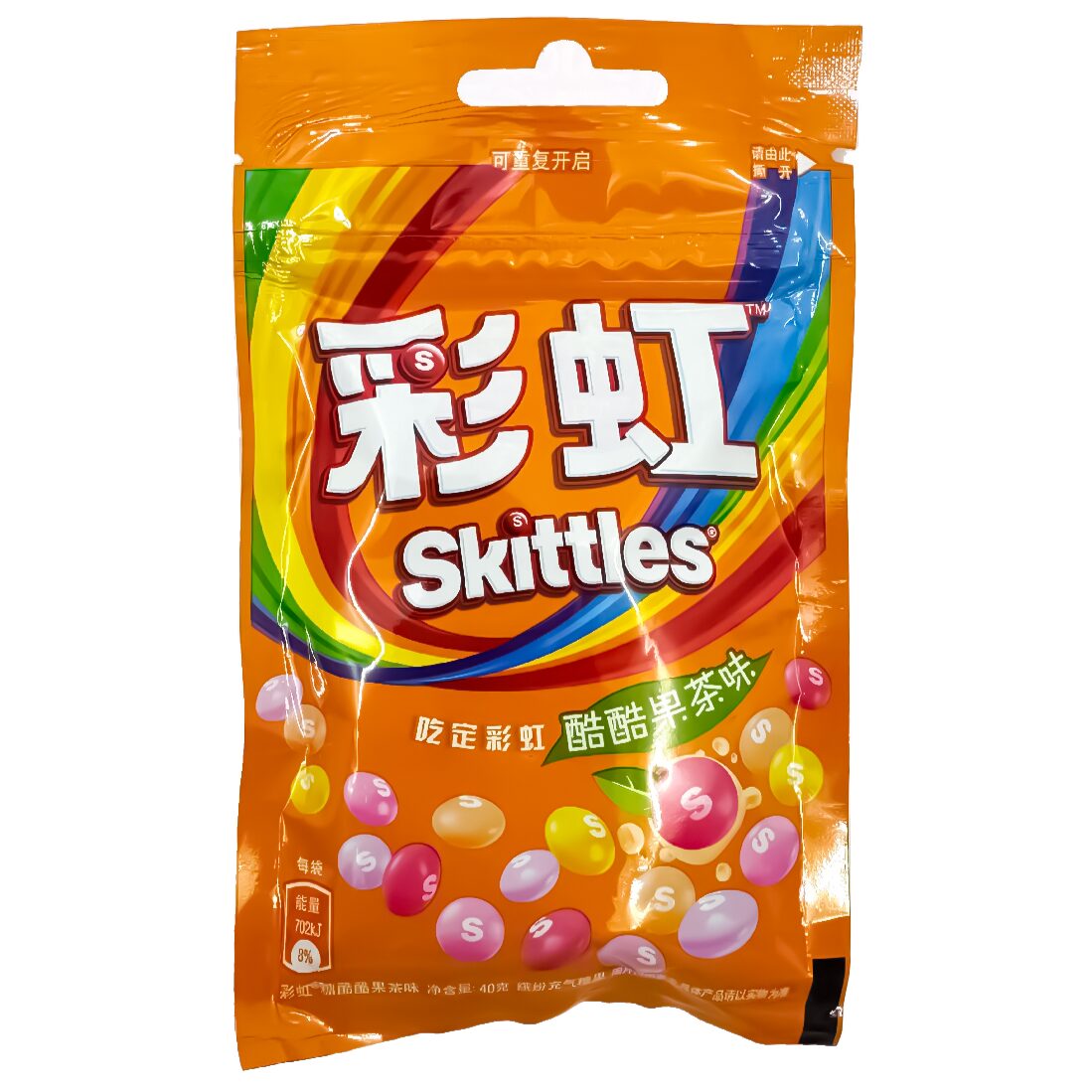 Košļājamās konfektes SKITTLES (FRUITY TEA), 40g foto