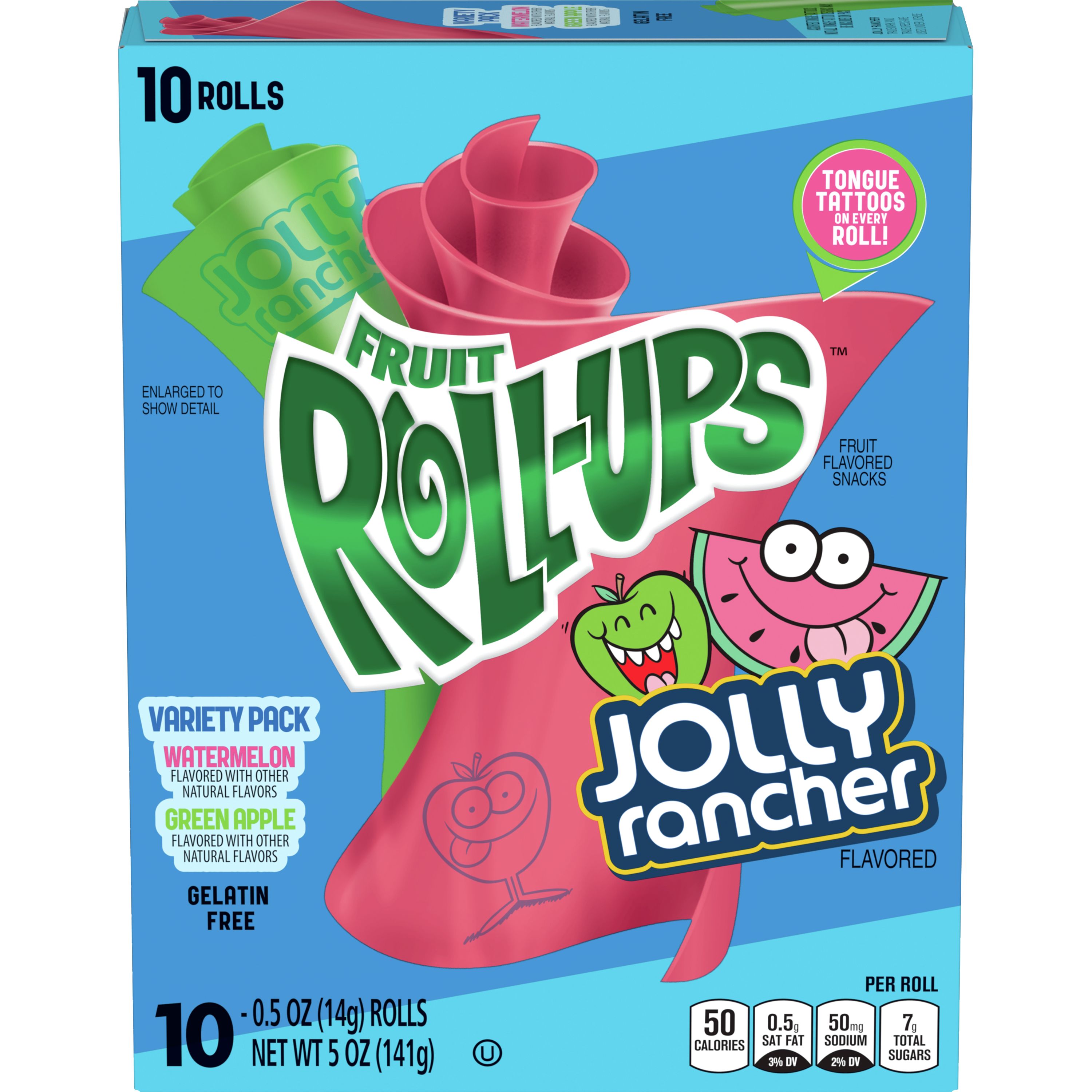 Zdjęcie Cukierki do żucia FRUIT ROLL-UPS (FRUIT JOLLY RANCHER), 141g