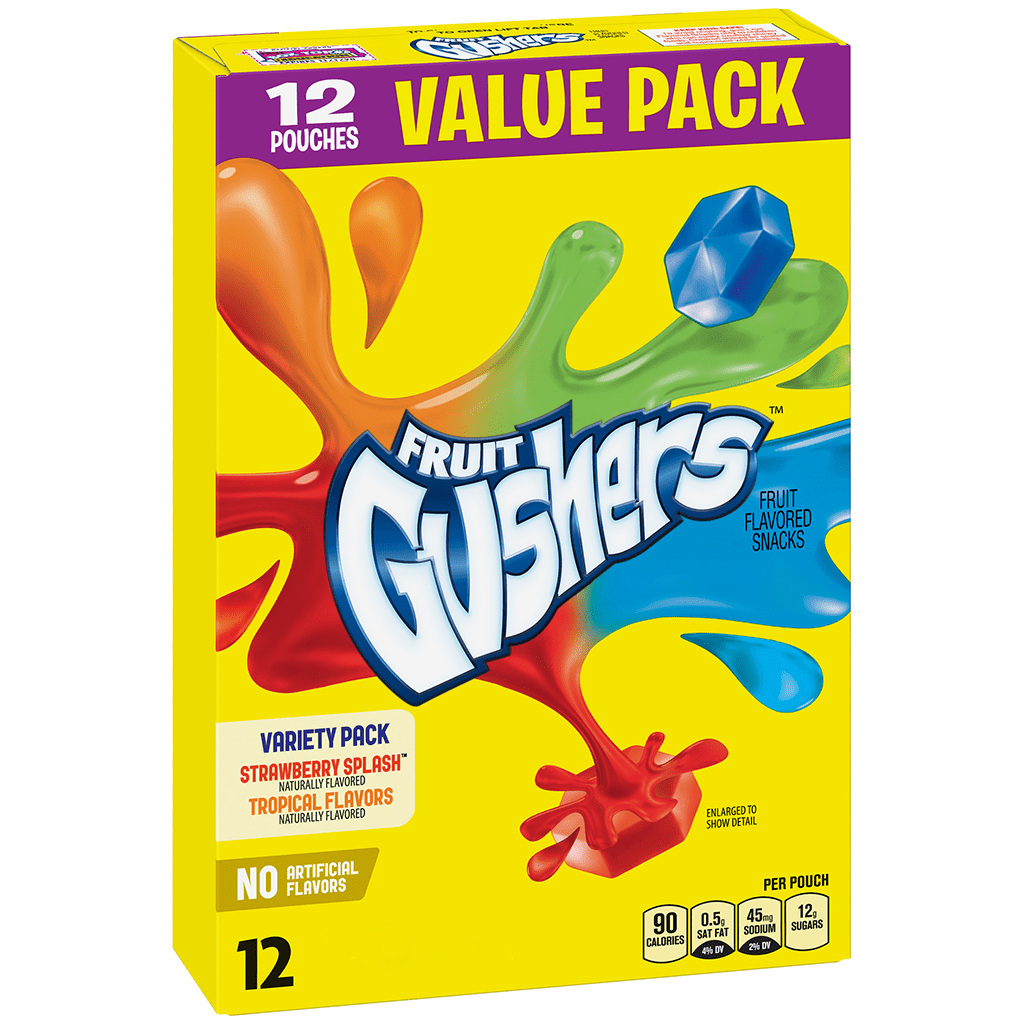 Kummikommid GUSHERS (FRUIT VARIETY PACK), 136g