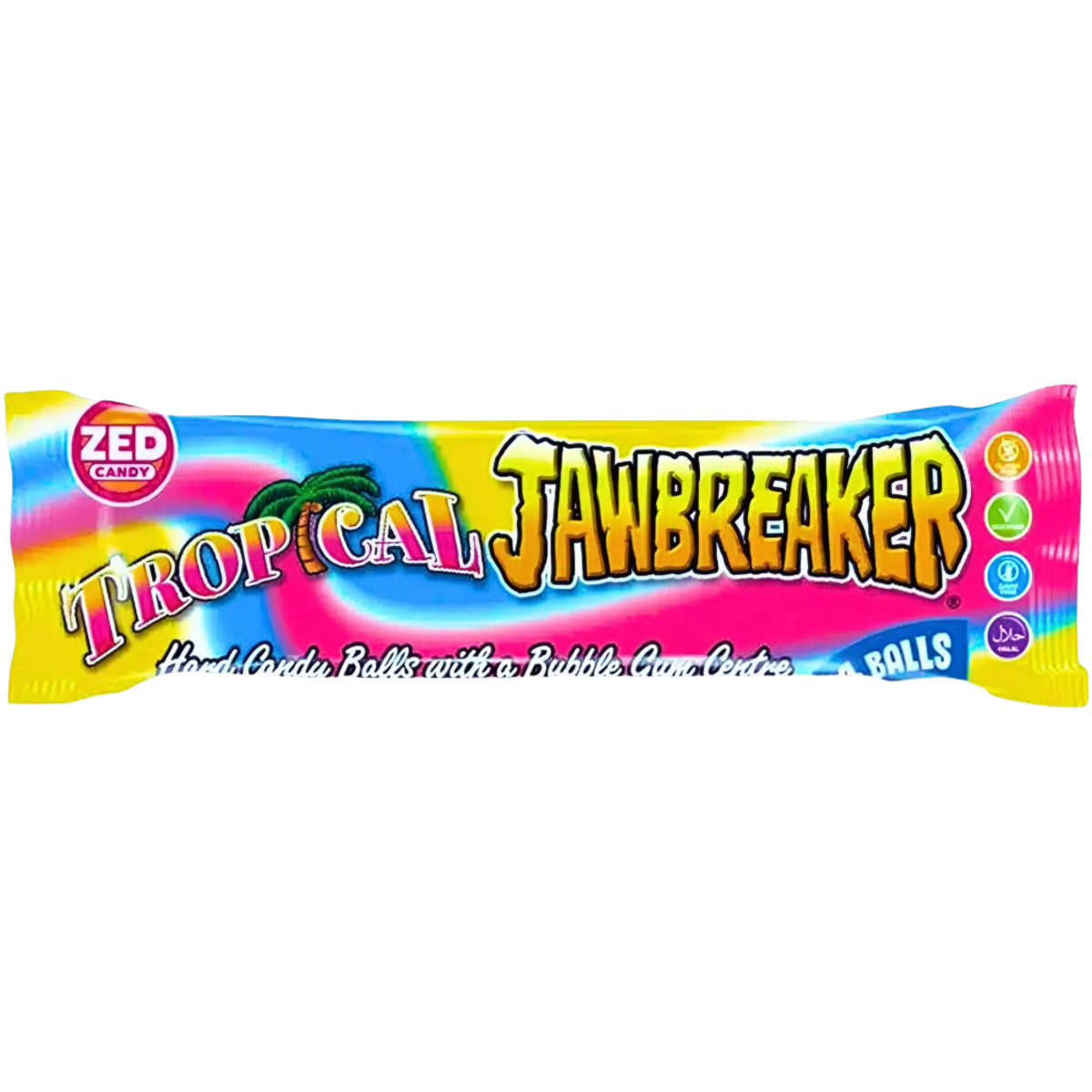 Cukierki ZED CANDY JAWBREAKER (TROPICAL), 33g