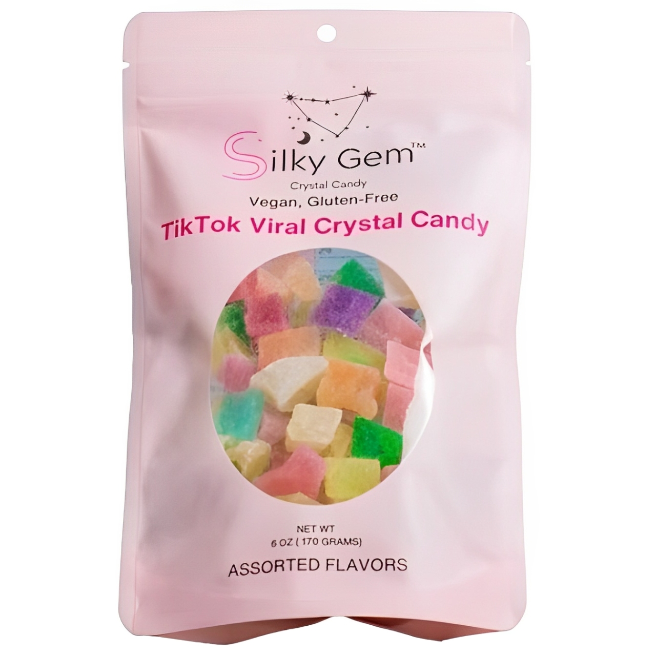 Kommid SILKY GEM TIK TOK CRYSTAL CANDY (ASSORTED), 170g