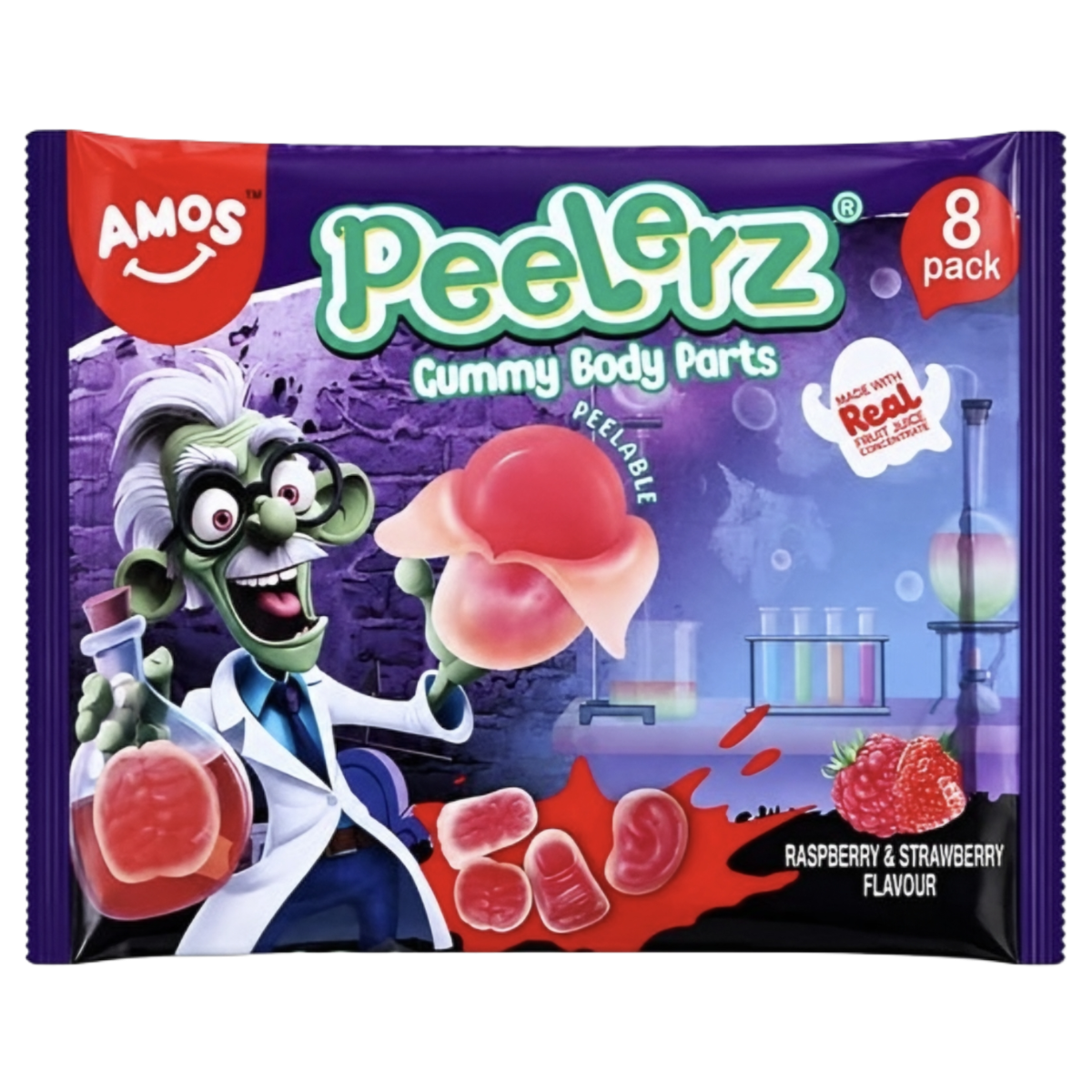 Guminukai AMOS PEELERZ BODY PARTS (STRAWBERRY), 150g