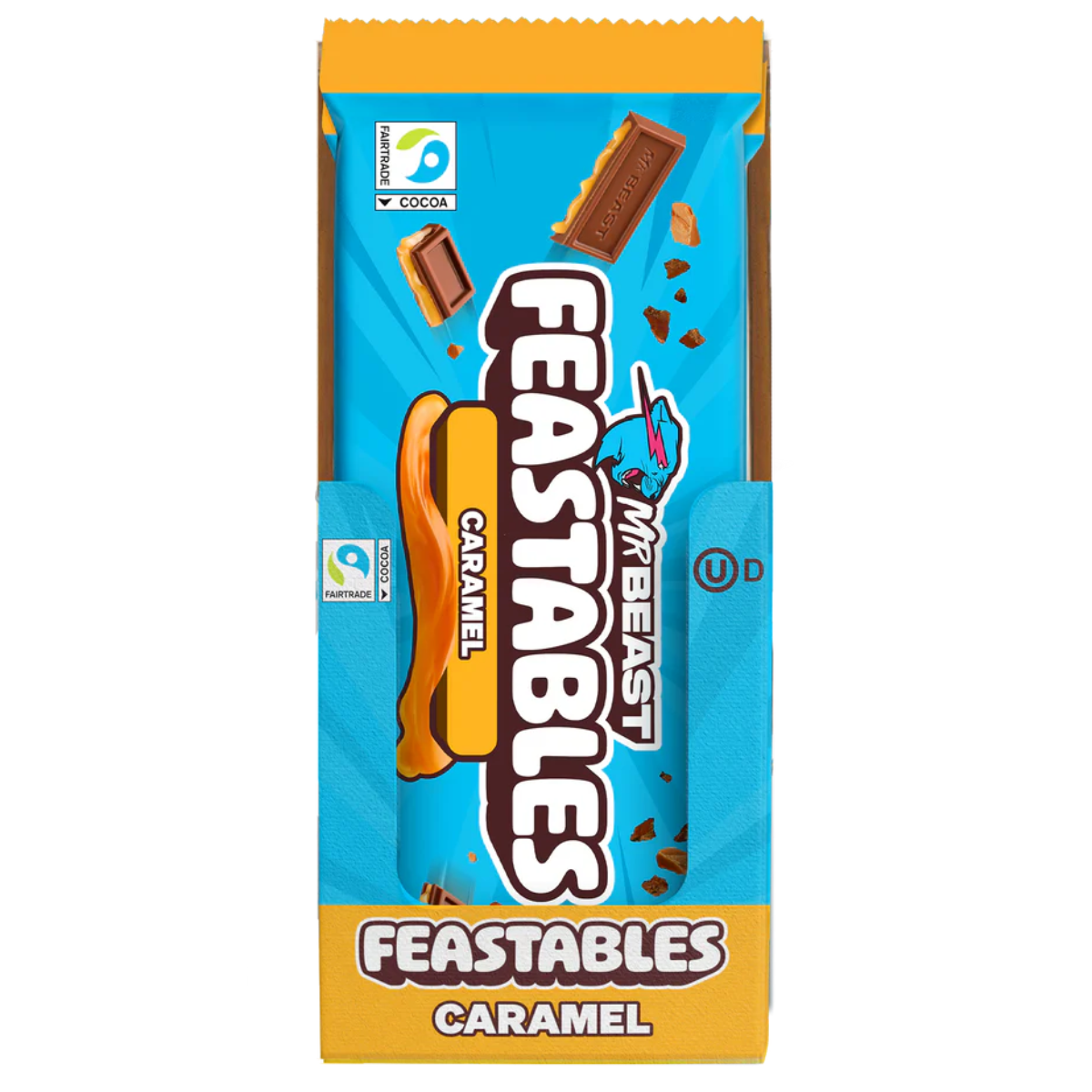Pieninis šokoladas MRBEAST FEASTABLES (CARAMEL), 60g