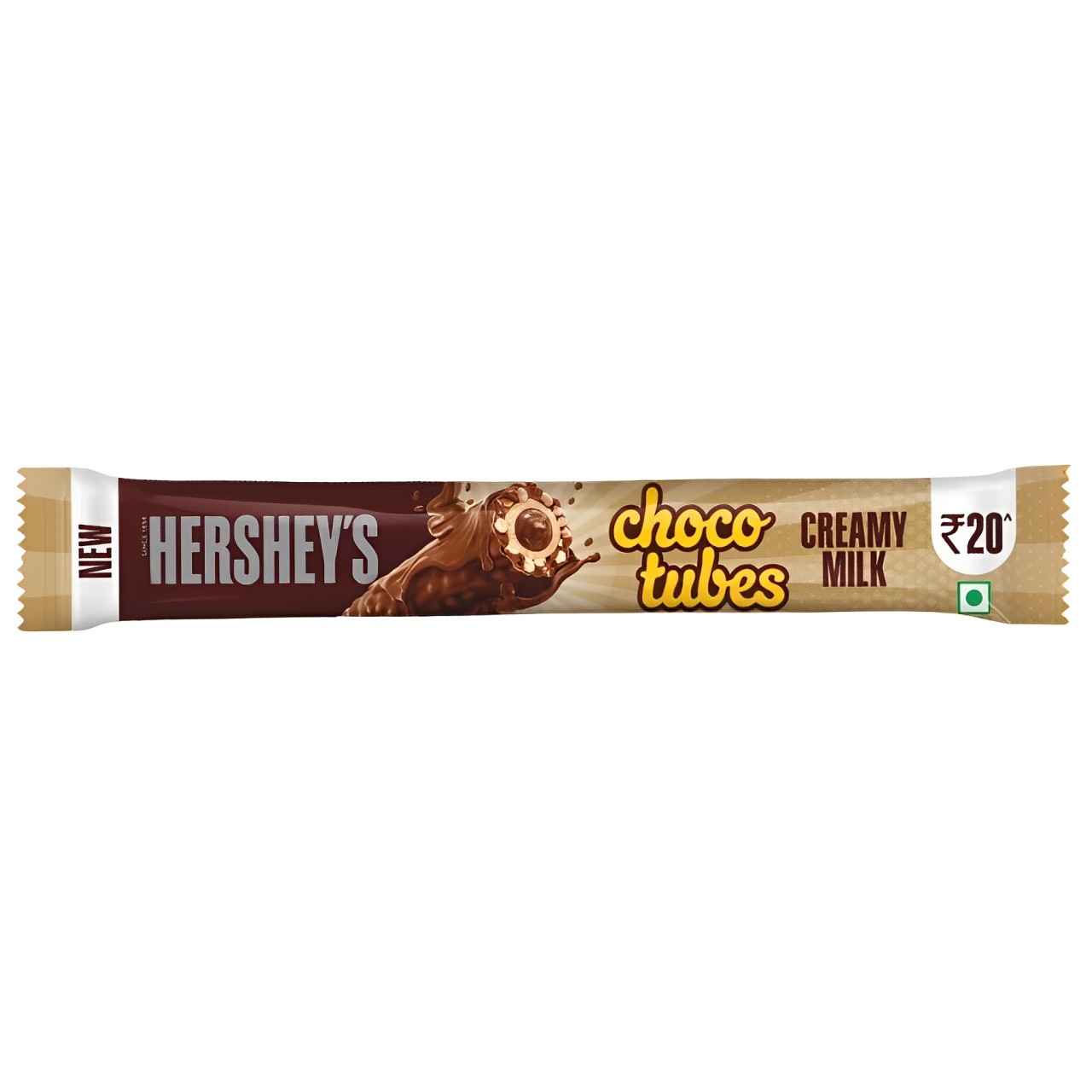 Vafele ar pildījumu HERSHEY'S CHOCO TUBES (CREAMY MILK), 25g