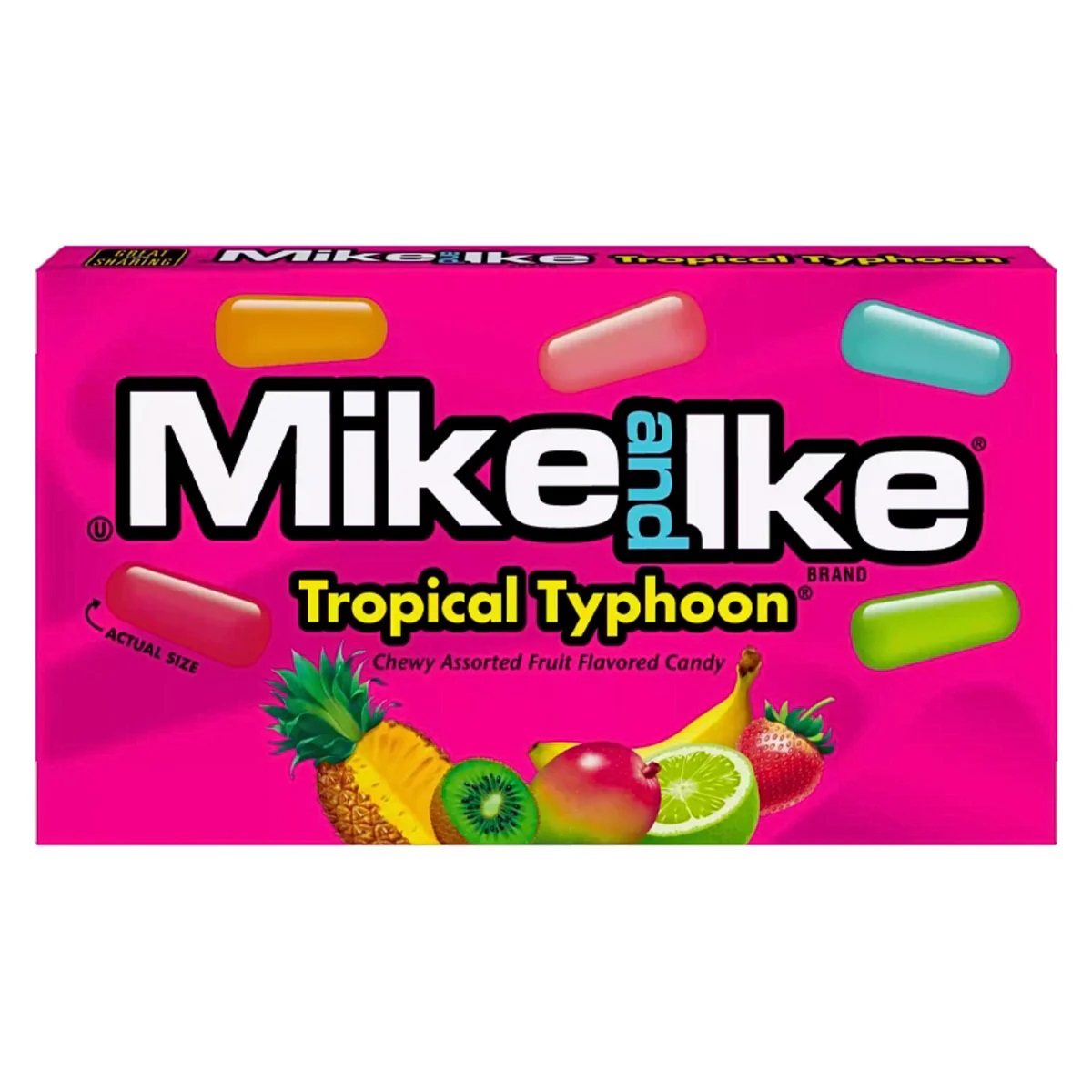 Košļājamās konfektes MIKE AND IKE (TROPICAL TYPHOON), 120g foto