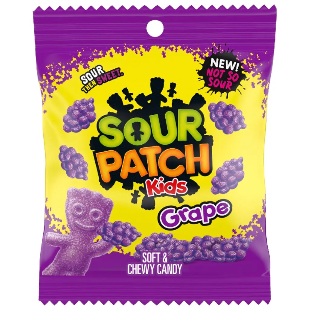 Želejas konfektes SOUR PATCH KIDS (GRAPE), 101g foto