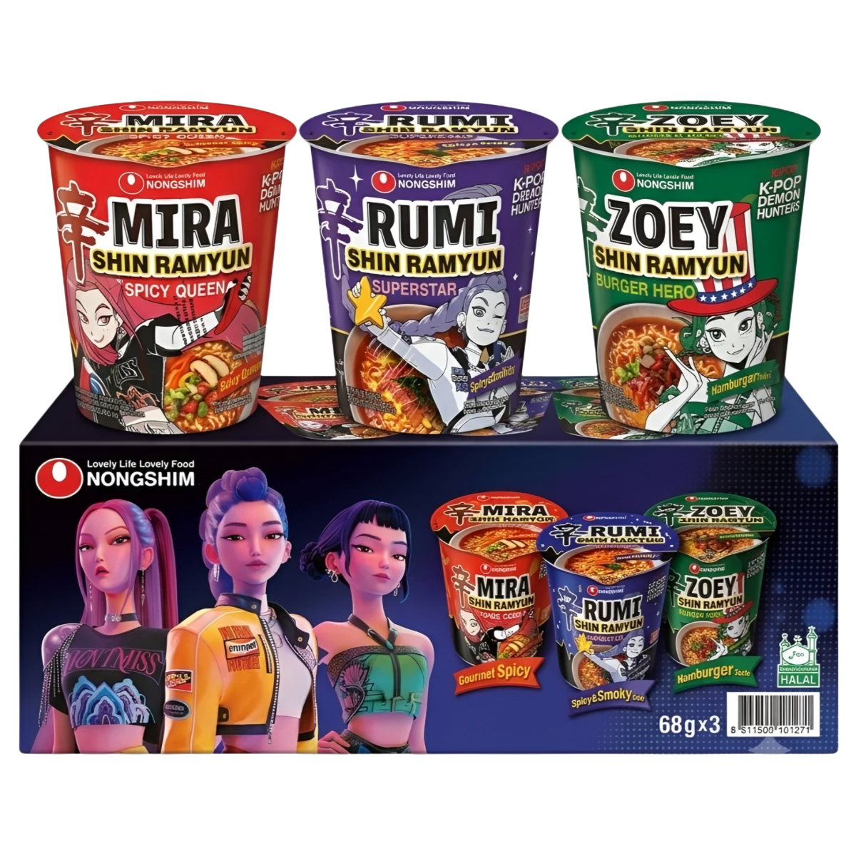 Ramen NONGSHIM K-POP DEMON HUNTERS (MIX), 204g