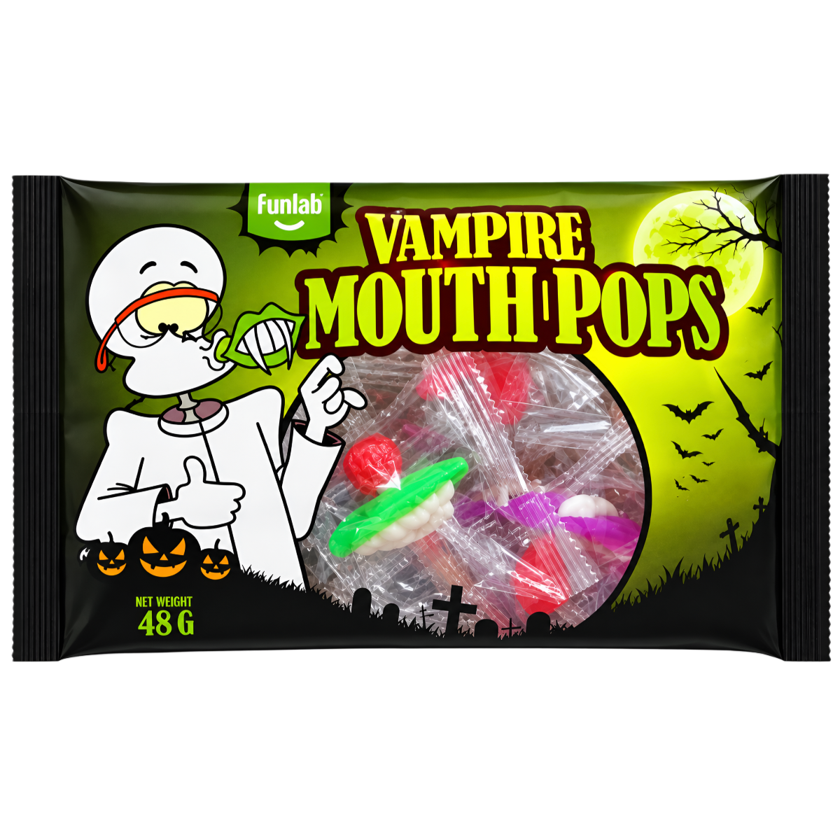 Ledinukai FUNLAB VAMPIRE MOUTH POPS, 48g