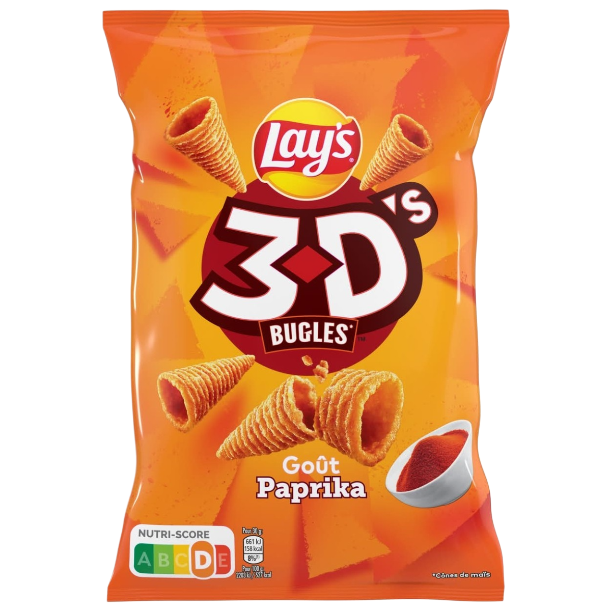 Traškučiai LAY'S 3D BUGLES (PAPRIKA), 85g