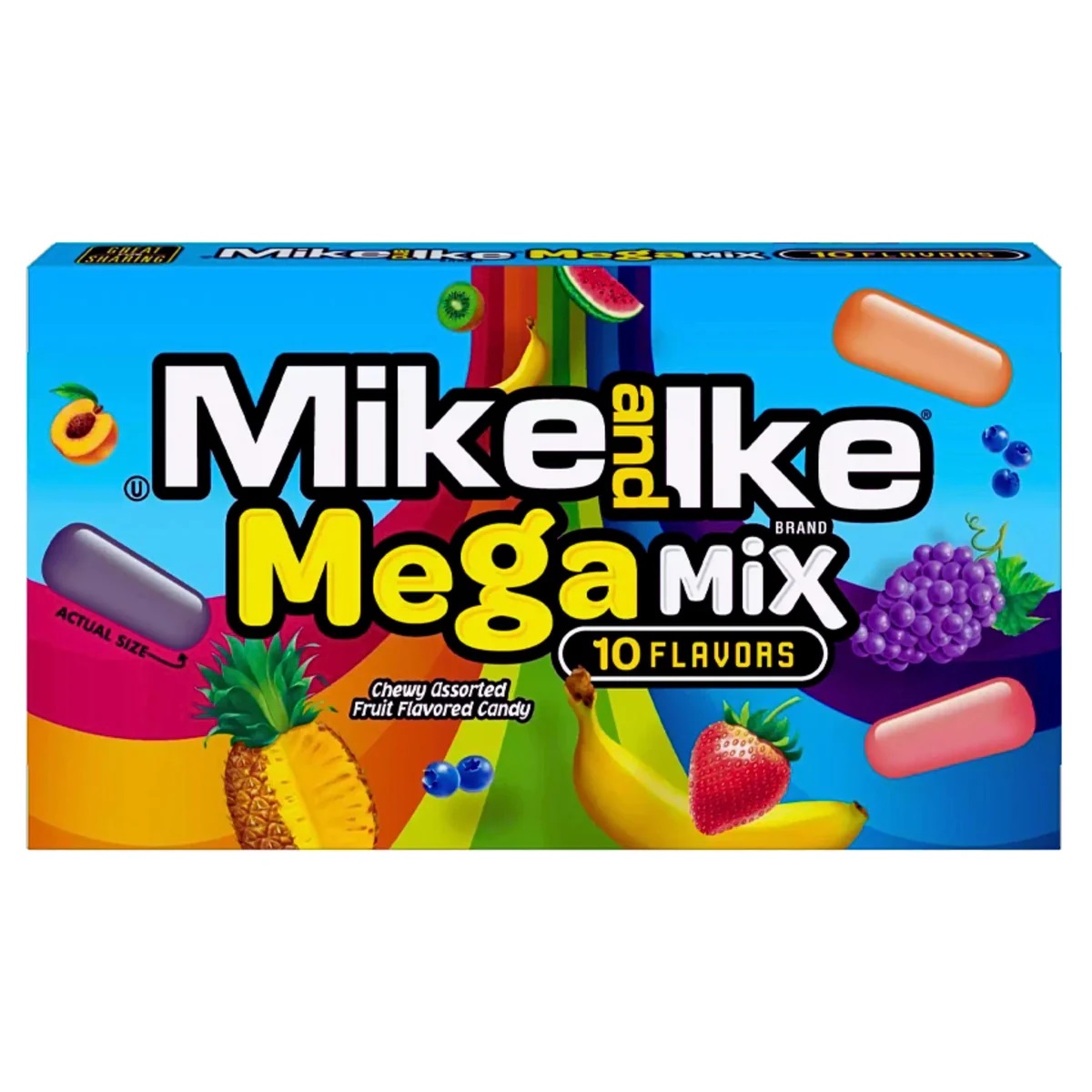 Kramtomi saldainiai MIKE AND IKE MEGA MIX, 120g photo
