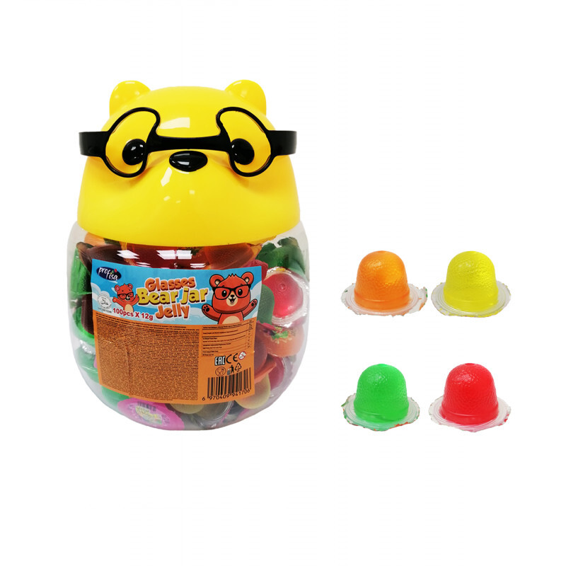 Zdjęcie Cukierki galaretki GLASSES BEAR JAR, 12g