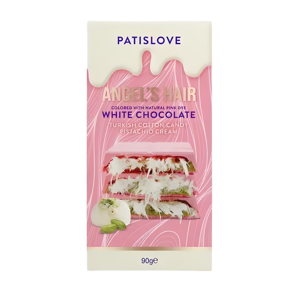 Zdjęcie Biała czekolada PATISLOVE ANGEL'S HAIR RUBY STYLE, 90g