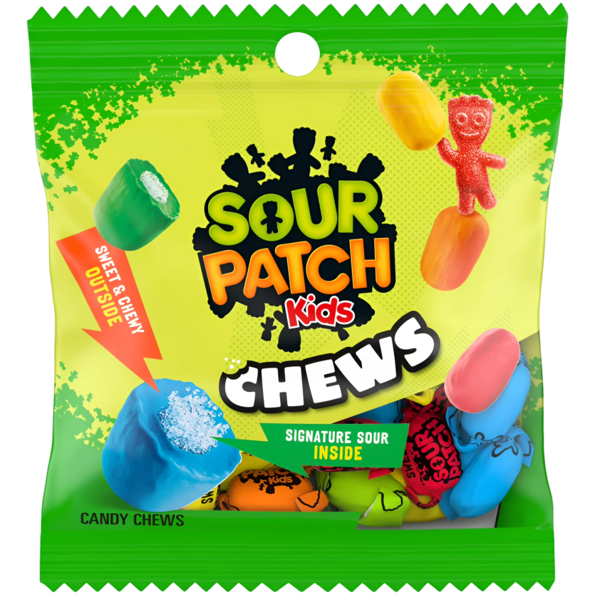 Sitkeät karkit SOUR PATCH KIDS CHEWS, 60g