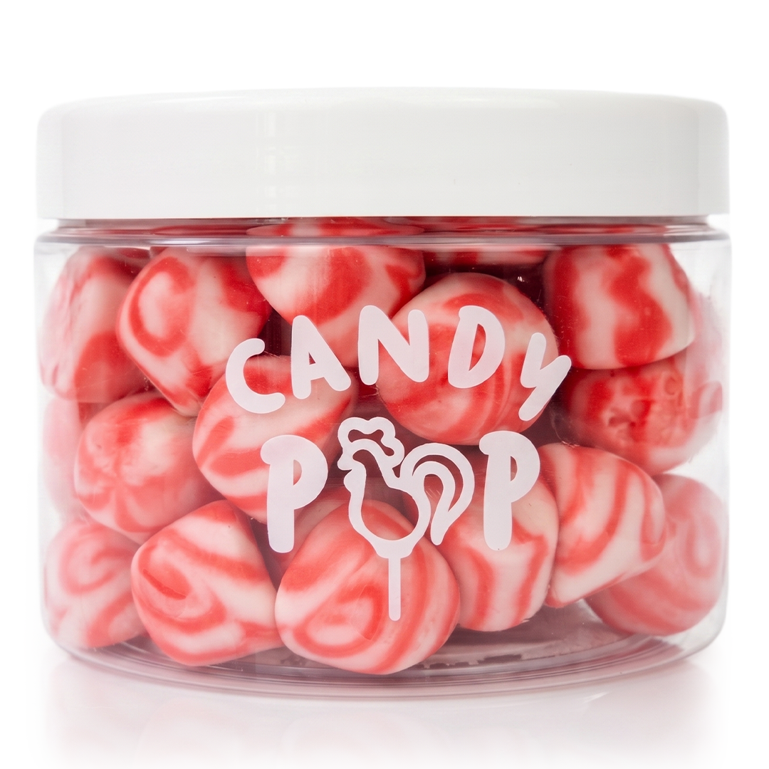 Želejas konfektes CANDY POP STRAWBERRY TWIST KISSES, 280g