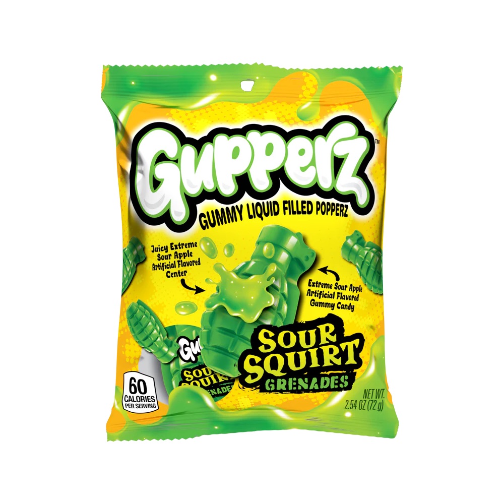 Zdjęcie Żelki GUPPERZ SOUR SQUIRT GRENADE, 72g