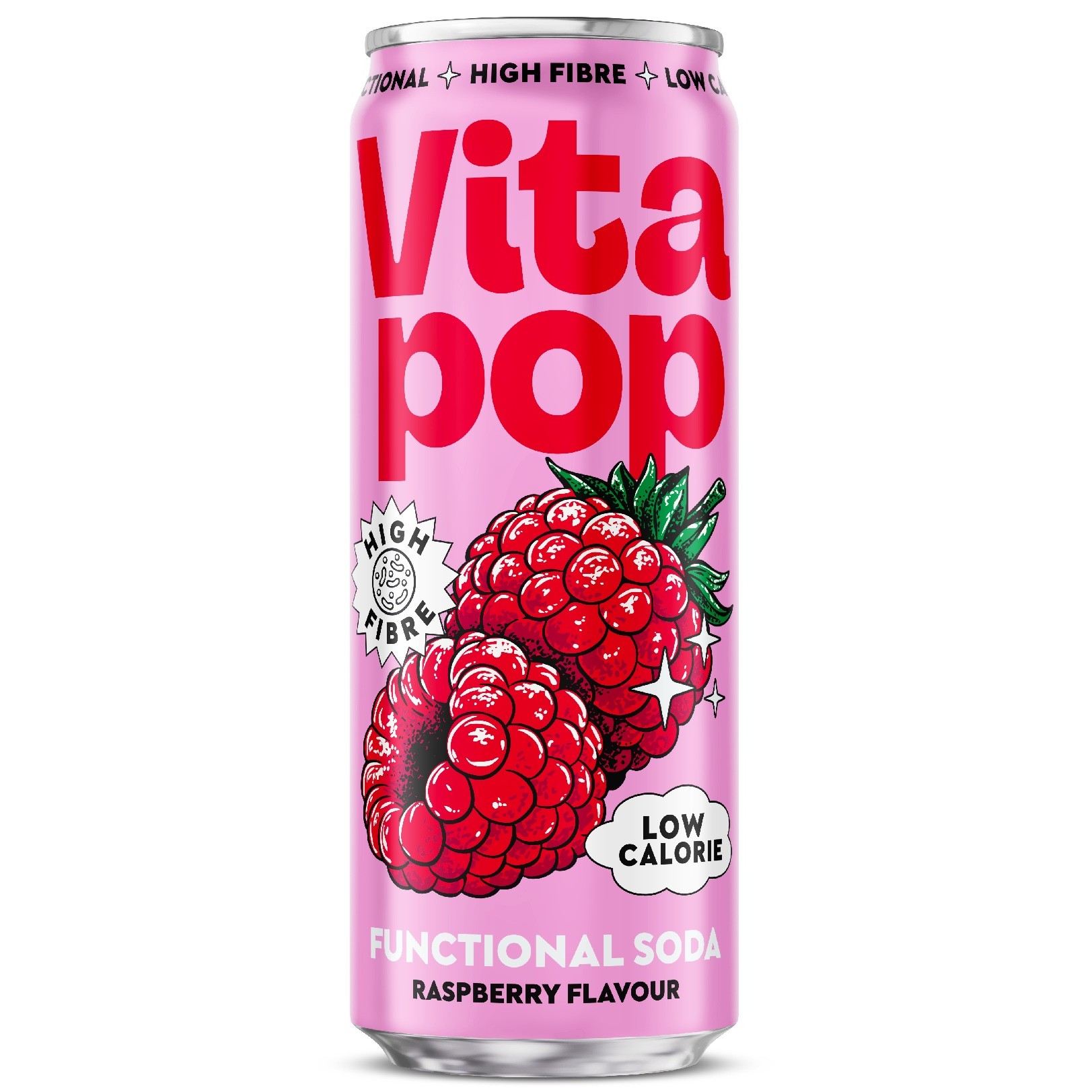 Gazuotas funkcinis gėrimas VITA POP (RASPBERRY), 330ml photo