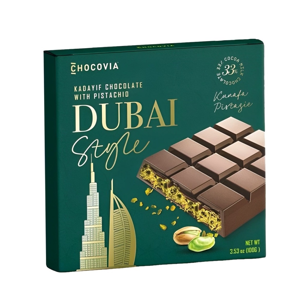 Piimašokolaad CHOCOVIA DUBAI, 100g foto