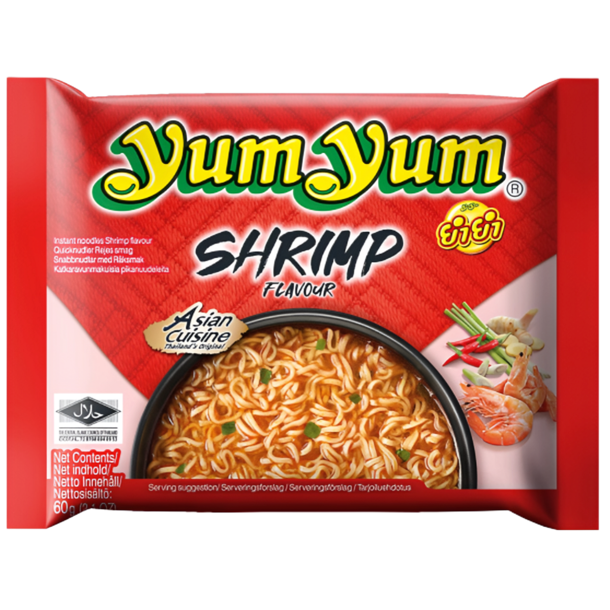 Makaron błyskawiczny YUM YUM SHRIMP, 60g