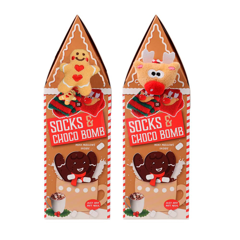 Kuuma suklaasetti BECKY'S SOCKS & CHOCO BOMB, 40g