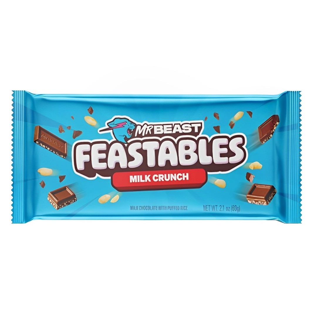 Pieninis šokoladas MRBEAST FEASTABLES (MILK CRUNCH), 60g photo