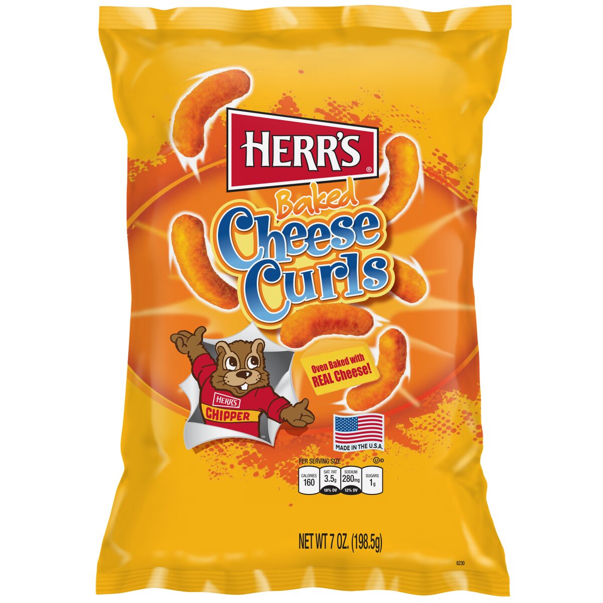 Čipsi HERR'S (CHEESE CURLS), 170g