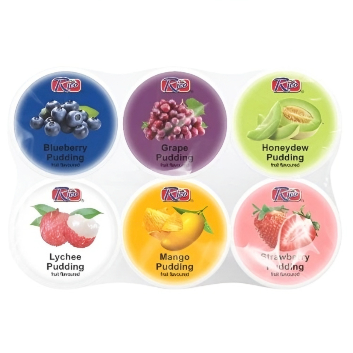 Pudingas RICO (LYCHEE, MANGO, HONEYDEW, GRAPE, STRAWBERRY, LYCHEE), 390g photo