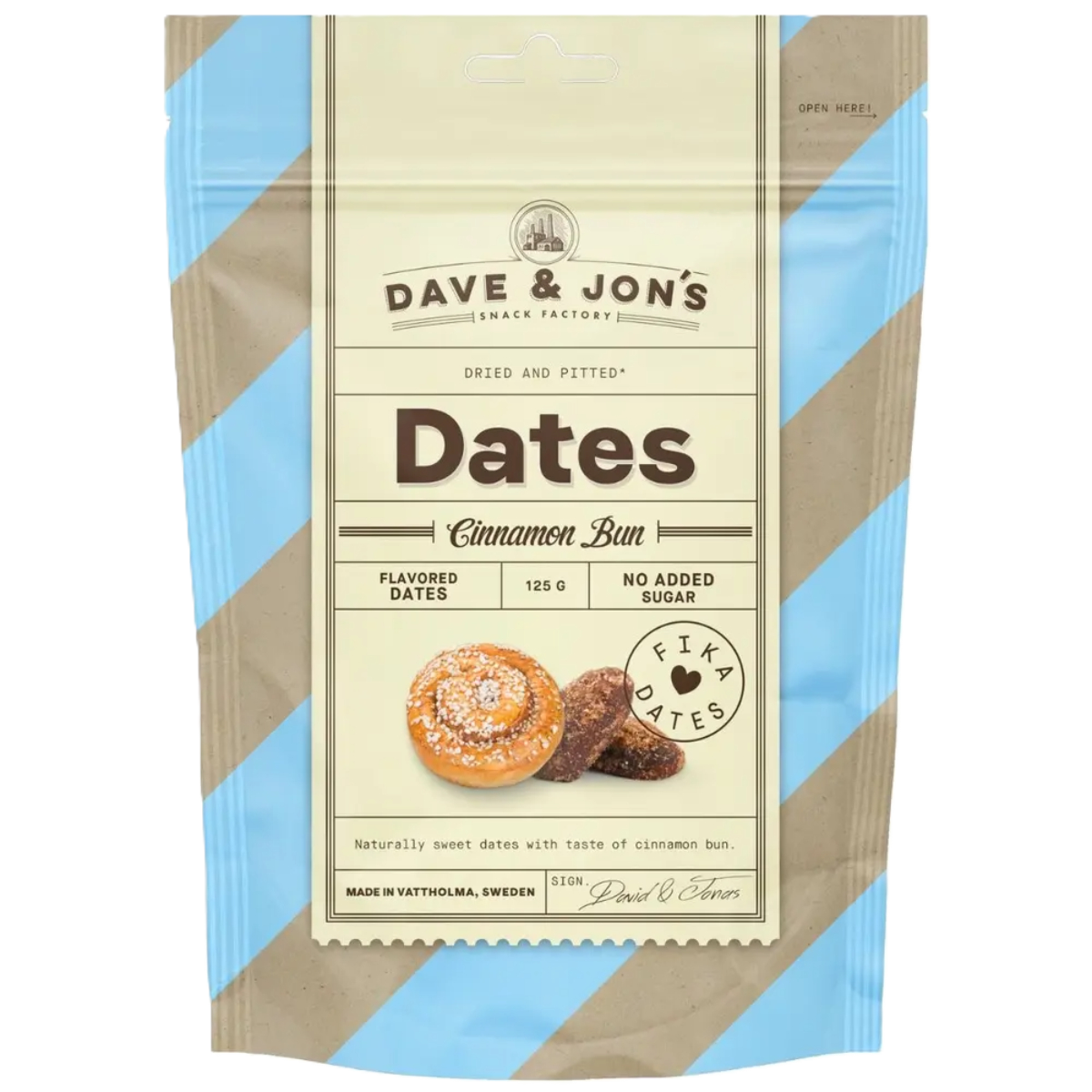 Džiovintos datulės DAVE & JON'S (CINNAMON BUN), 125g photo