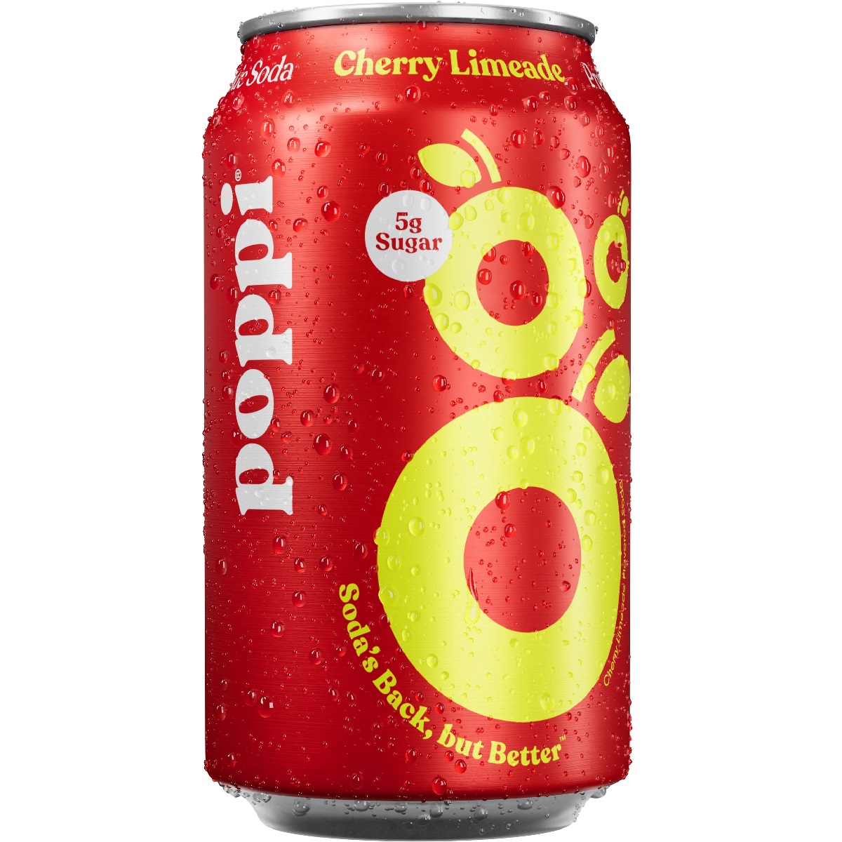 Carbonated Soft Drink POPPI (CHERRY LIMEADE), 355ml photo