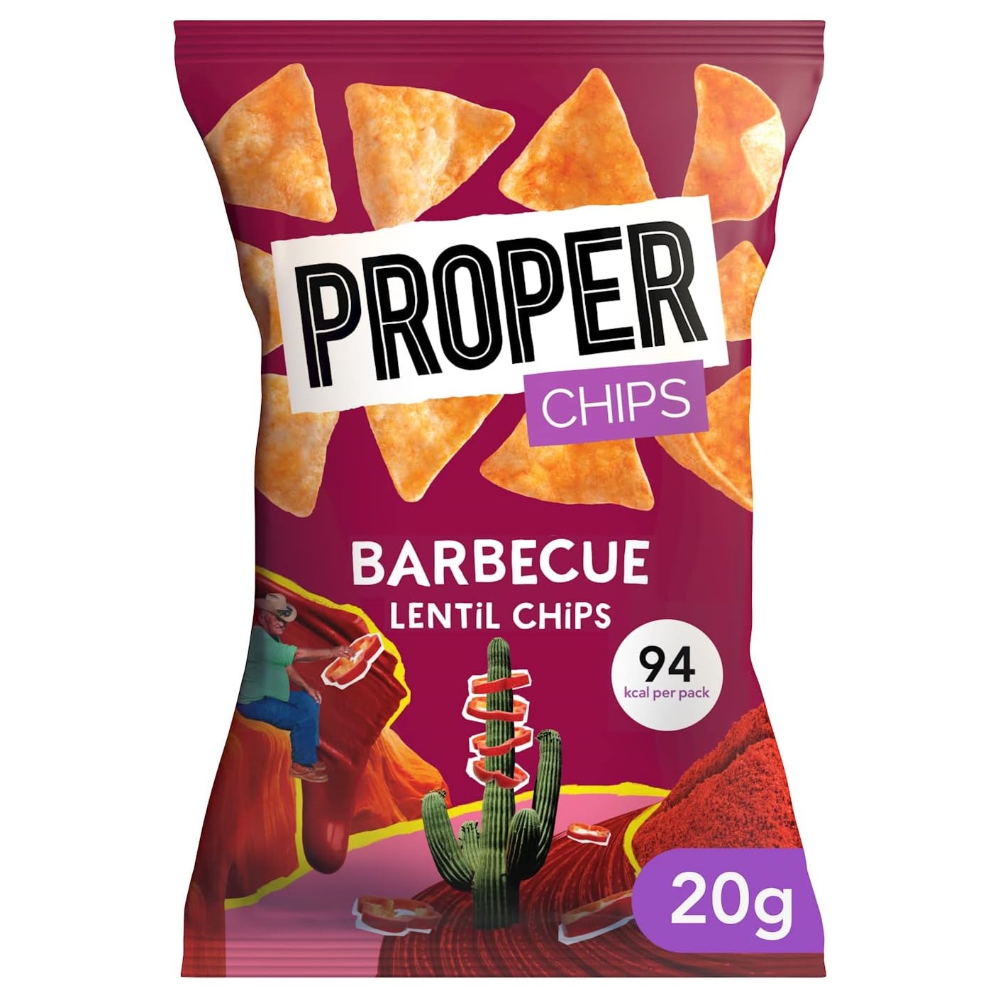 Lēcu čipsi PROPER (BARBECUE), 20g