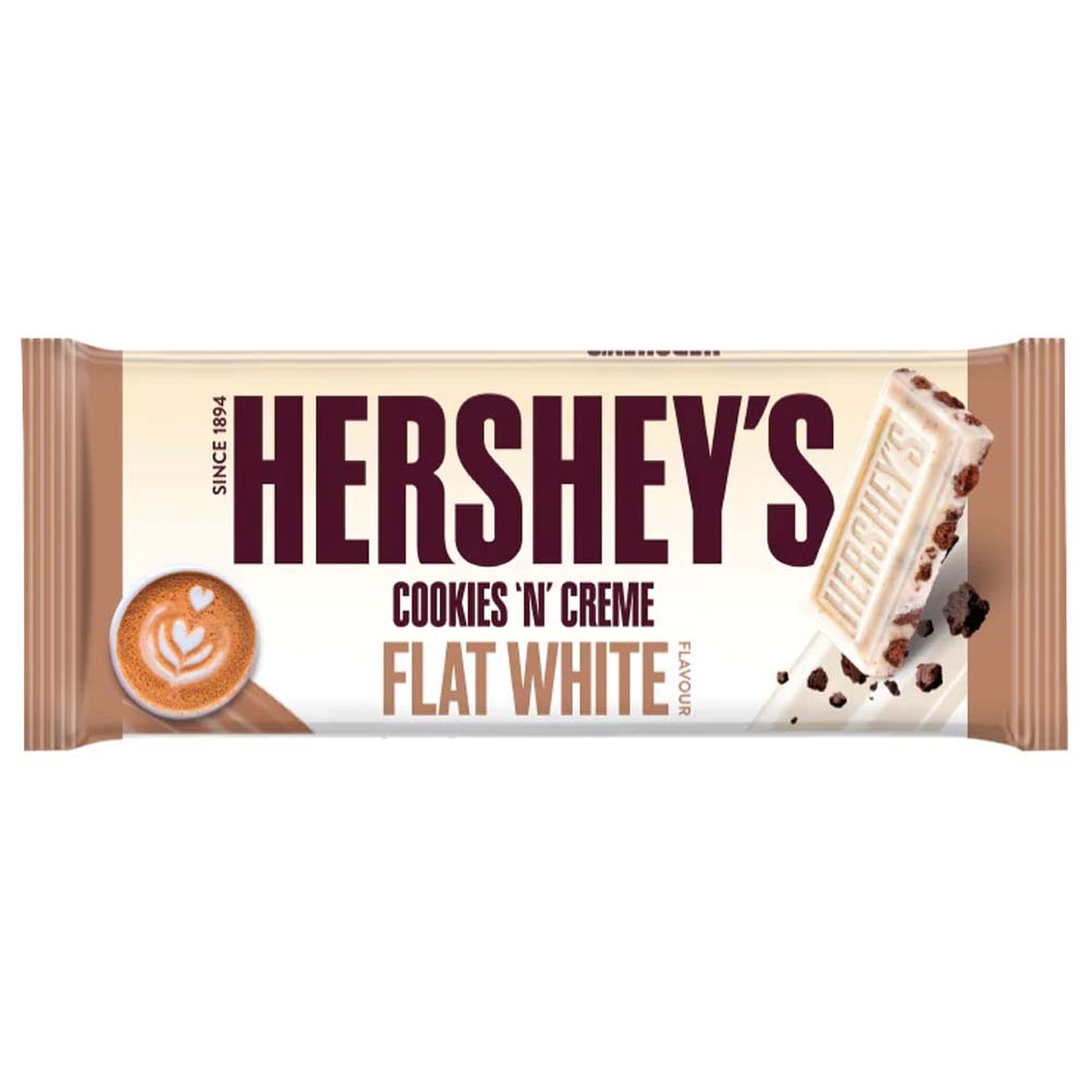 Šokoladas HERSHEY'S COOKIES N CREME (FLAT WHITE), 90g photo