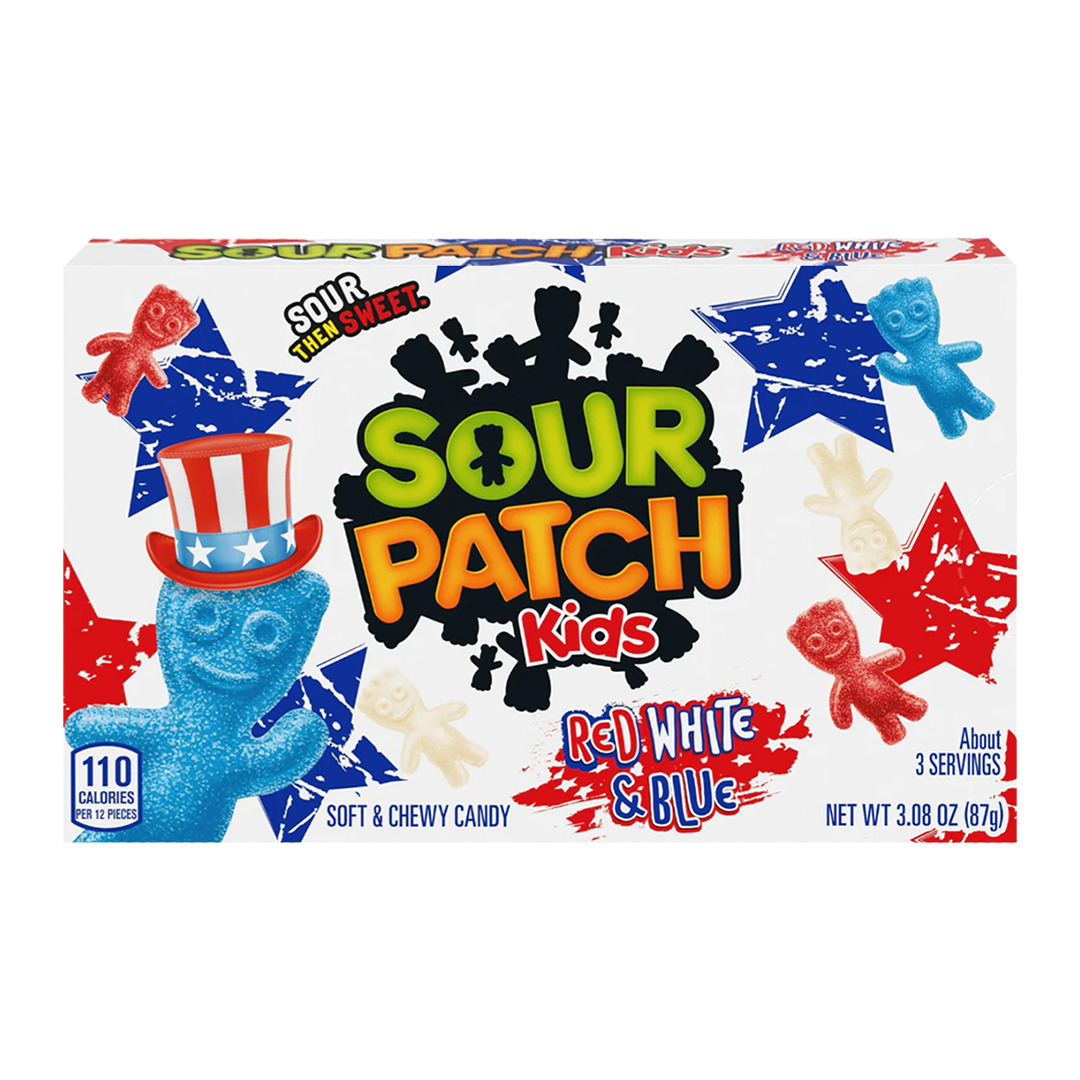 Zdjęcie Żelki SOUR PATCH KIDS RED, WHITE & BLUE, 87g