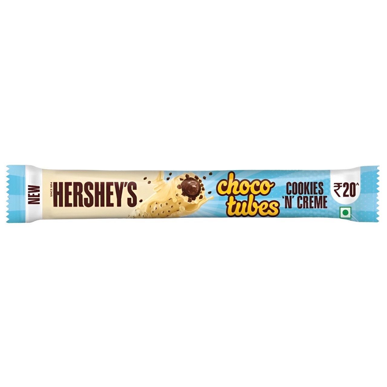 Vahvel täidisega HERSHEY'S CHOCO TUBES (COOKIES ' N' CREAM), 25g