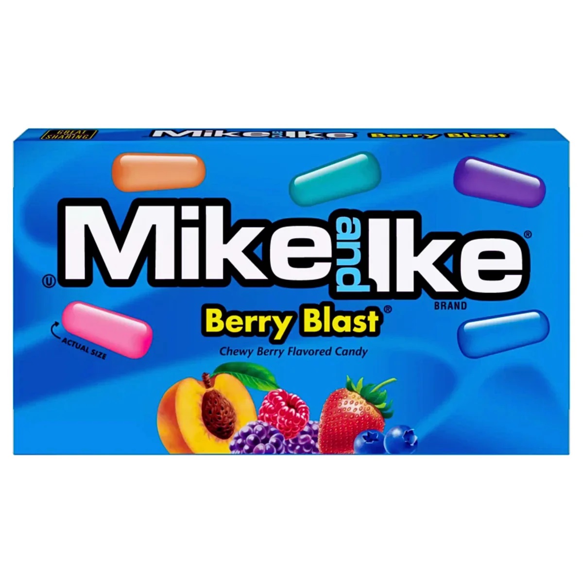 Košļājamās konfektes MIKE AND IKE (BERRY BLAST), 120g foto