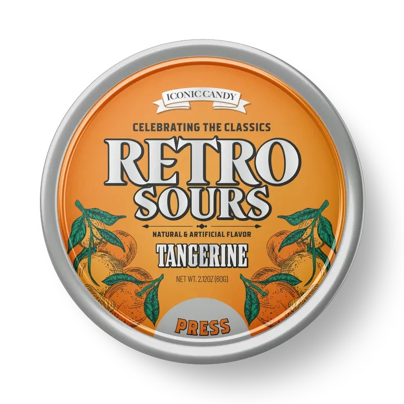 Zdjęcie Pastylki RETRO SOURS (TANGERINE), 60g