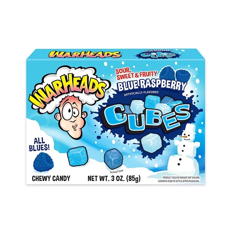 Košļājamās konfektes WARHEADS BLIZZARD CUBES, 85g