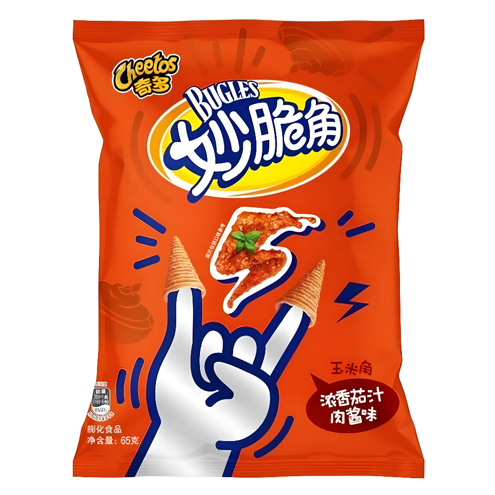 Kukurūzų traškučiai CHEETOS BUGLES (RICH TOMATO MEAT SAUCE), 65g photo