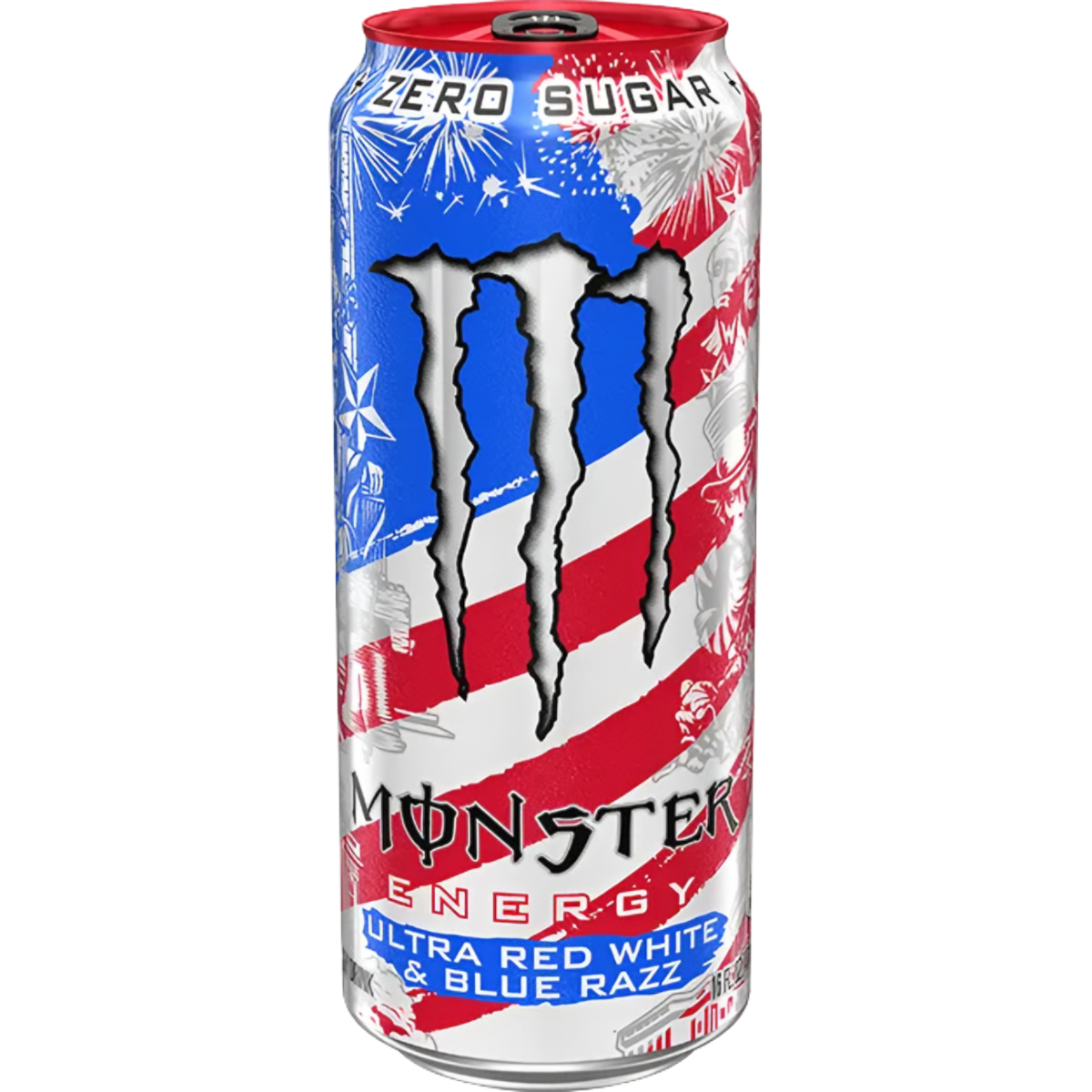 Energiajook MONSTER ULTRA ZERO SUGAR (RED WHITE & BLUE RAZZ), 473ml