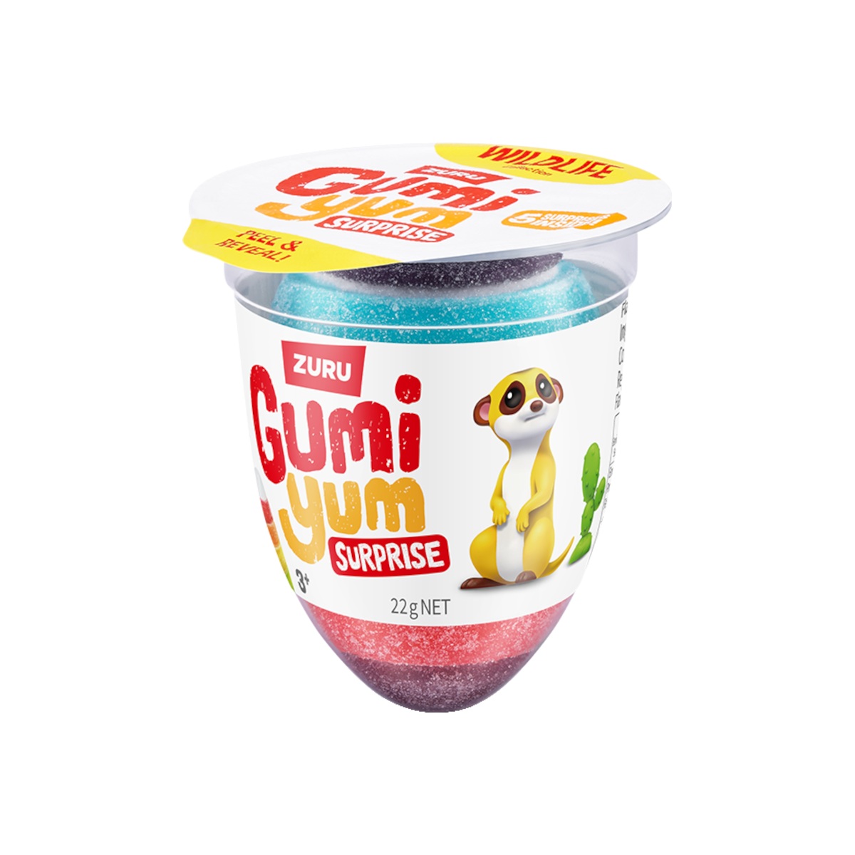 Zdjęcie Żelek z zabawką GUMI YUM SURPRISE WILDLIFE, 22g