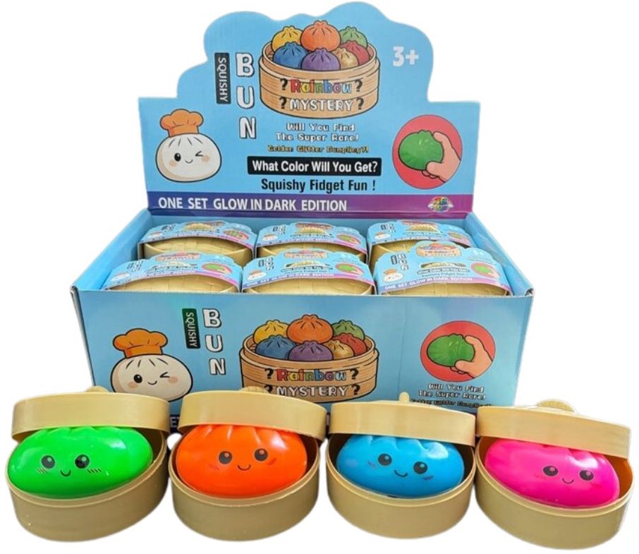 Toy SQUISHY BUN MYSTERY DUMPLING GLOW IN THE DARK