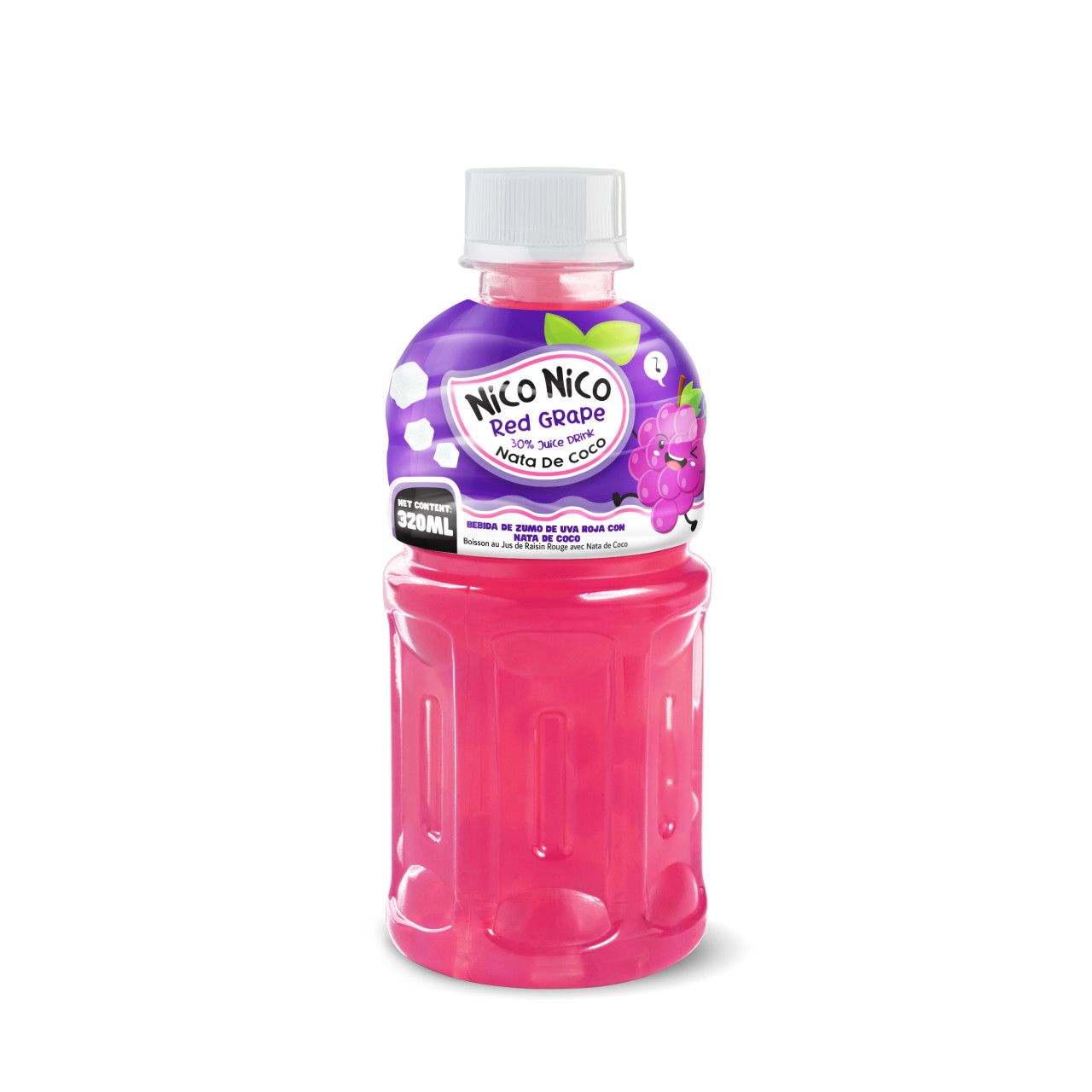 Mehujuoma NICO NICO NATA DE COCO (RED GRAPE), 320ml kuva