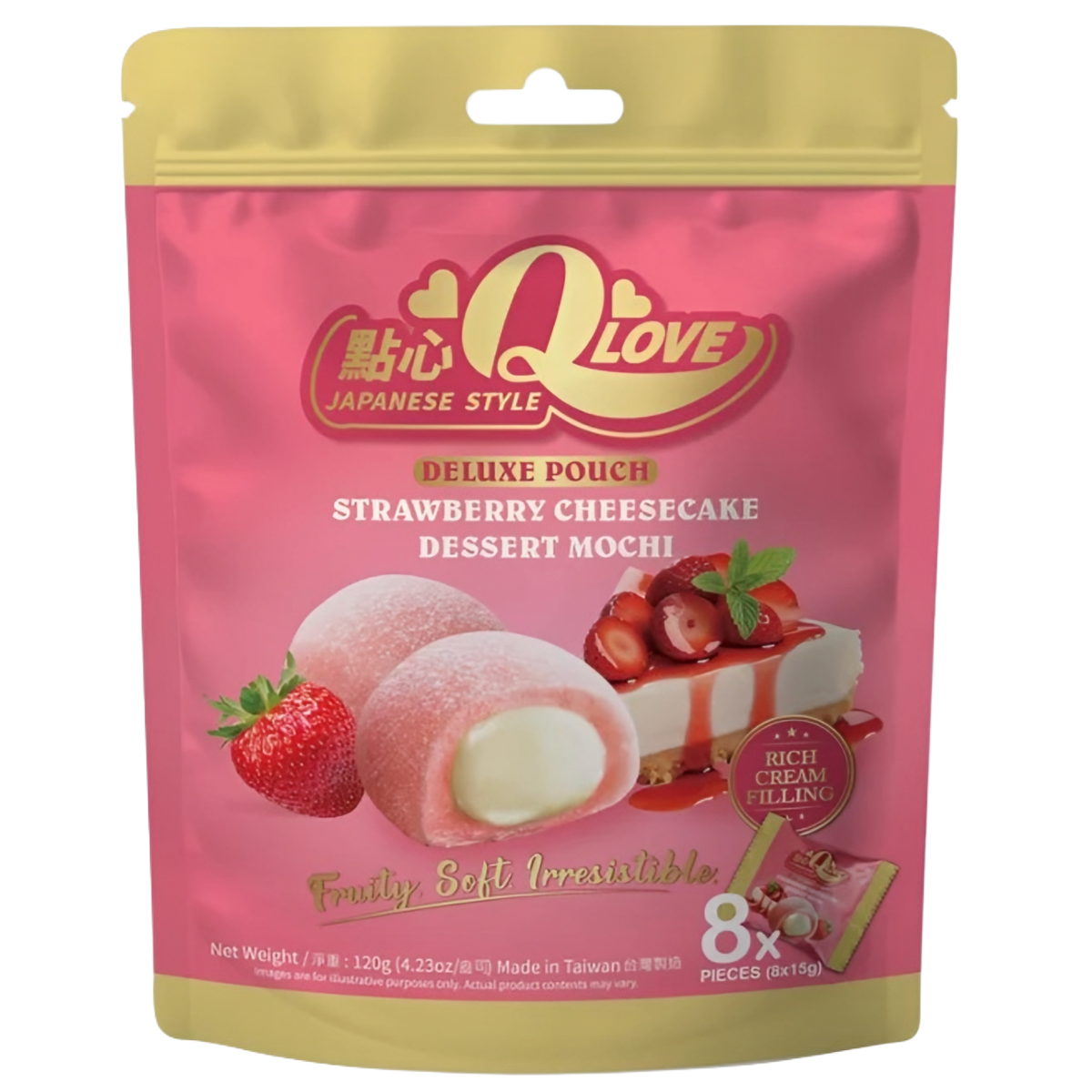 Moči QLOVE (STRAWBERRY CHEESECAKE), 120g