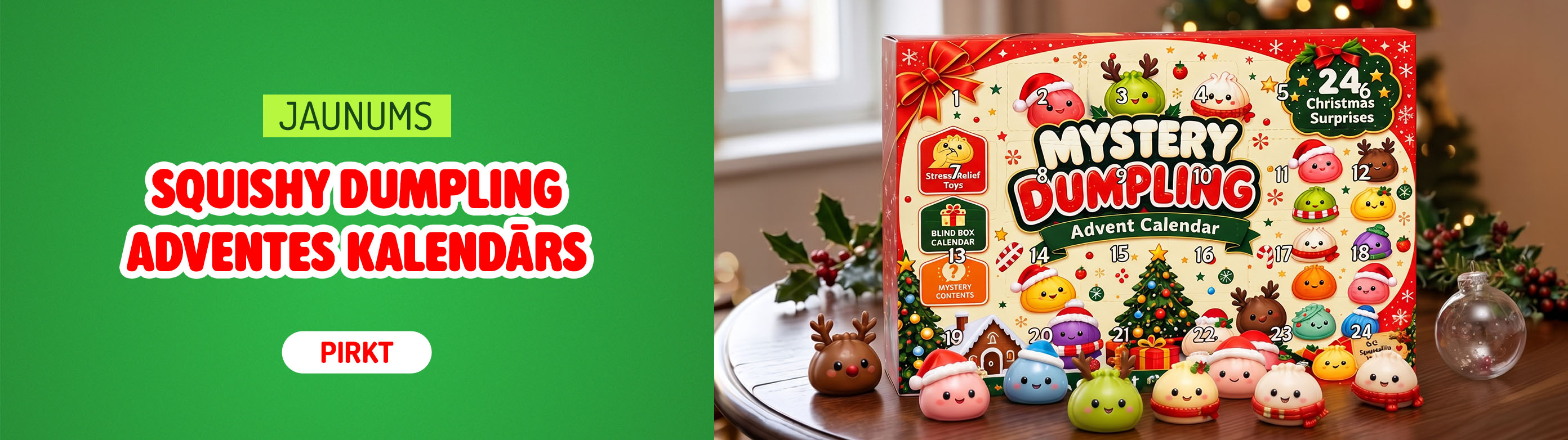 Adventes kalendārs ar rotaļlietām MYSTERY DUMPLING, 350g