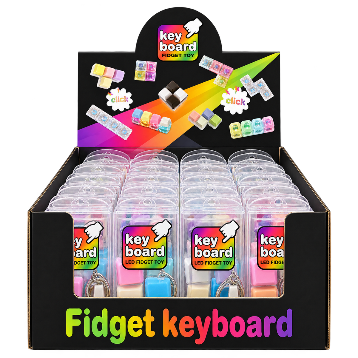Avaimenperä LED FIDGET KEYBOARD (MULTICOLOR)