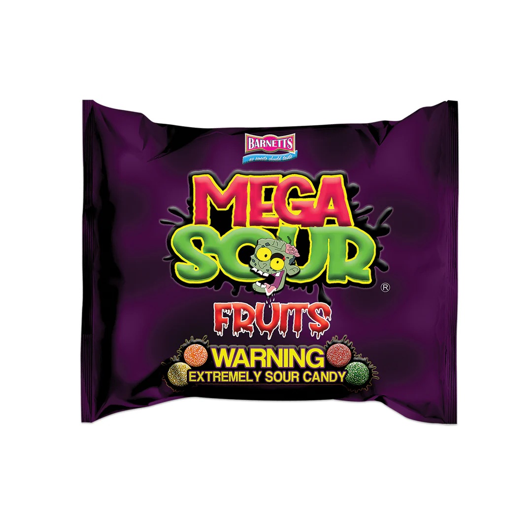 Karkit BARNETTS MEGA SOUR (FRUITS), 104g kuva