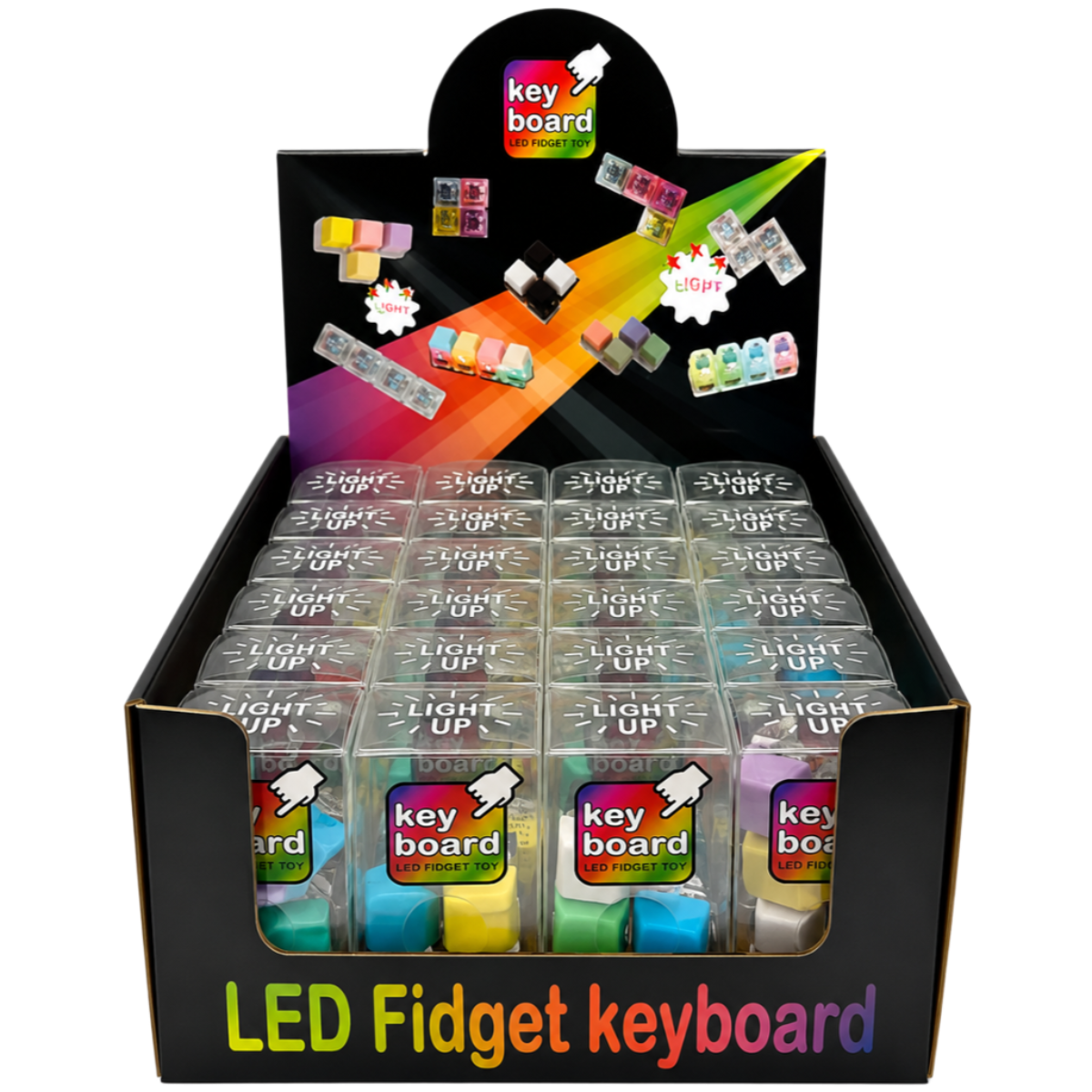 Raktų pakabukas LED FIDGET KEYBOARD