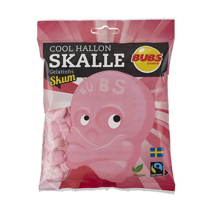 Zdjęcie Żelki BUBS FOAM SKULL (RASPBERRY), 90g