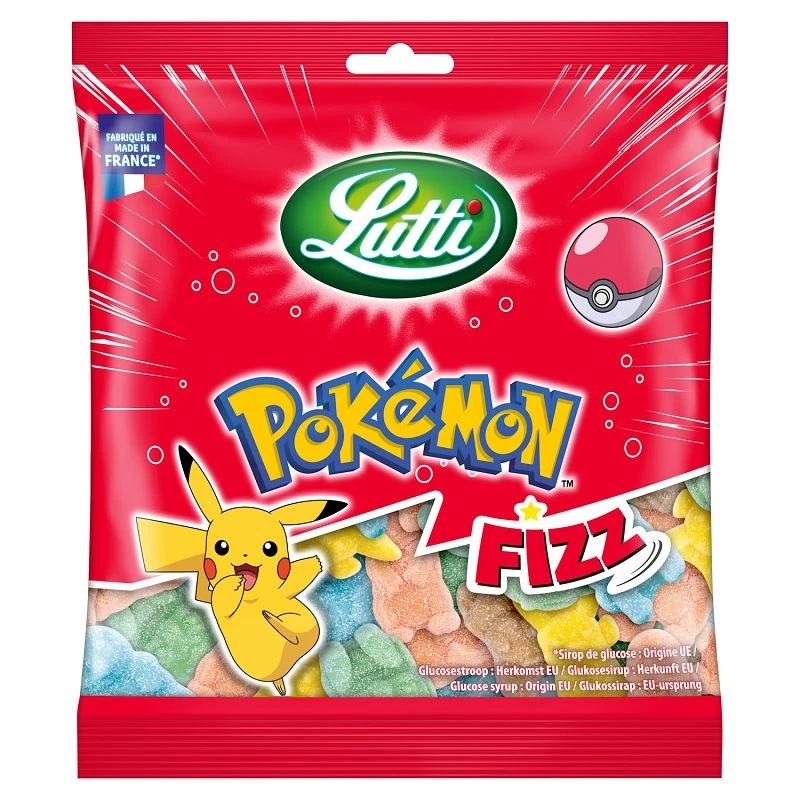 Kummikommid LUTTI POKEMON FIZZ, 100g foto