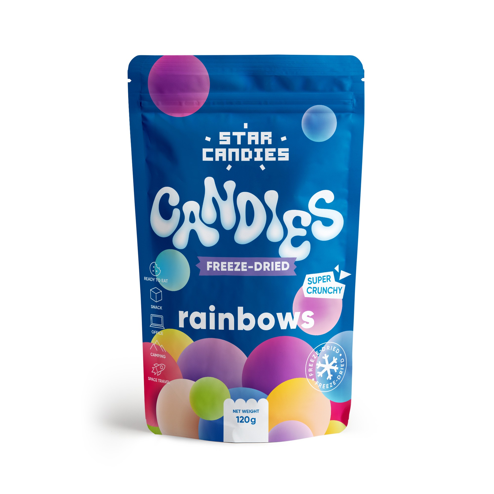 Liofilizētas konfektes STAR CANDIES RAINBOWS, 120g