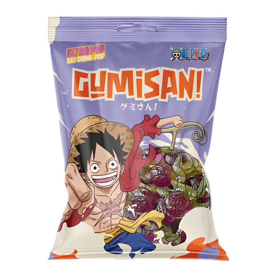 Želejas konfektes ULTRA POP GUMISAN ONE PIECE (GRAPE), 180g